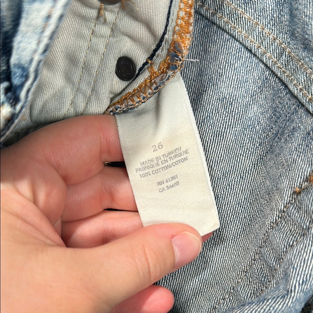 Denim & Supply Ralph Lauren Distressed Skinny Boyfriend Blue Jeans Size 26 - Picture 8 of 12